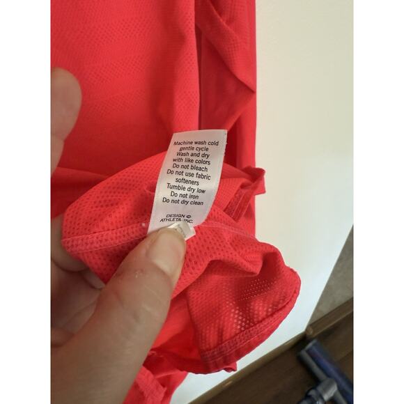 Athleta Neon Pink/Coral Jacket Woman’s Size Small Quarter Zip Up - Picture 6 of 7